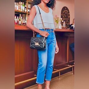 Michael Kors Serena Medium Flap Shoulder Bag Gold Hardware NWT ($628)